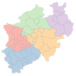 NRW-Karte zum Auffinden von regionalen Ansprechpersonen.